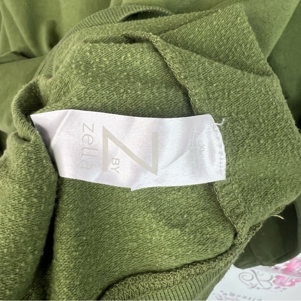 Zella by Z sweater pull over soft stretchy olive military Green Sweater - Picture 5 of 8
